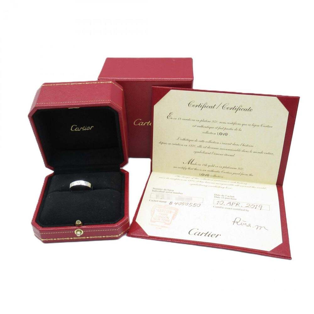 CARTIER 18k Silver Diamond Love Ring - Picture 7 of 8